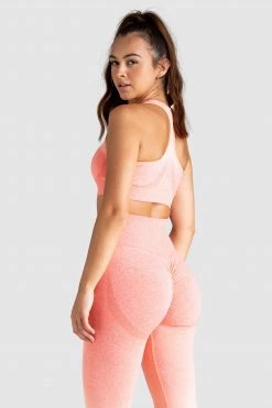 Pony Womens Ombre Seamless Crop - Coral