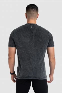 Aivory Origin Acid Wash Regular Fit Tee - Black