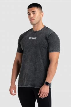 Aivory Origin Acid Wash Regular Fit Tee - Black