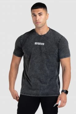 Aivory Origin Acid Wash Regular Fit Tee - Black