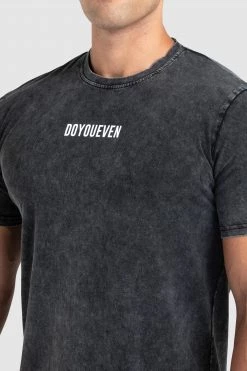 Aivory Origin Acid Wash Regular Fit Tee - Black