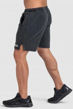Aivory Origin Acid Wash Shorts - Black Mens