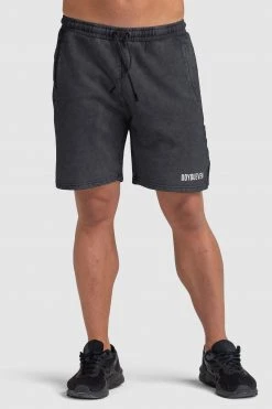 Aivory Origin Acid Wash Shorts - Black Mens