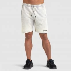 Aivory Mens Origin Acid Wash Shorts - Light Taupe