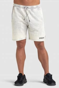 Aivory Mens Origin Acid Wash Shorts - Light Taupe