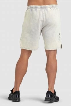 Aivory Mens Origin Acid Wash Shorts - Light Taupe