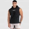 Aivory Origin Acid Wash Sleeveless Hoodie - Black Mens