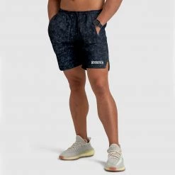 Aivory Origin Marble Shorts - Black Mens