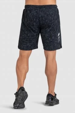 Aivory Origin Marble Shorts - Black Mens