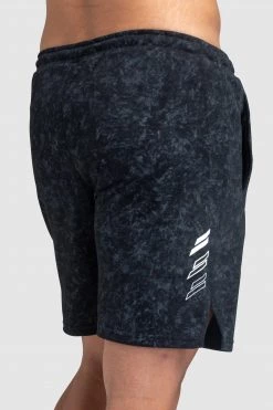 Aivory Origin Marble Shorts - Black Mens