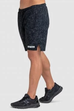 Aivory Origin Marble Shorts - Black Mens