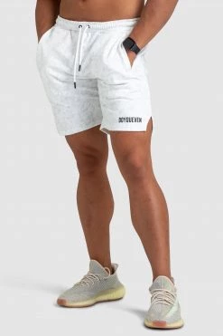 Aivory Origin Marble Shorts - White Mens
