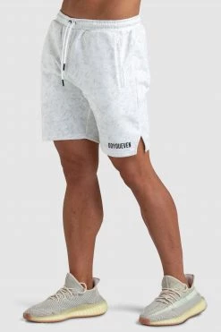 Aivory Origin Marble Shorts - White Mens