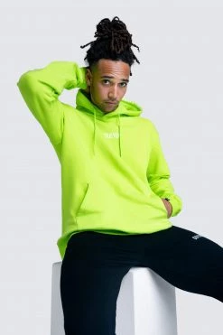 Male Outlet Origin Urban Hoodie - Neon Yellow Mens