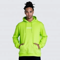 Male Outlet Origin Urban Hoodie - Neon Yellow Mens
