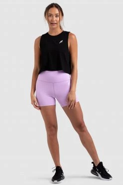 Aivory Progress Cropped Tank - Black Womens