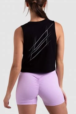 Aivory Progress Cropped Tank - Black Womens