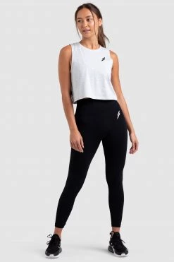 Aivory Womens Progress Cropped Tank - Light Marl