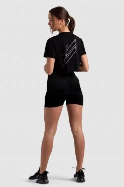 Aivory Progress Cropped Tee - Black