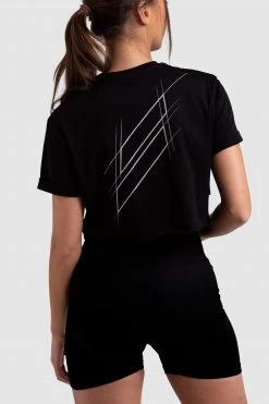 Aivory Progress Cropped Tee - Black