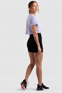 Aivory Progress Cropped Tee - Lavender Womens