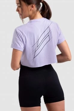 Aivory Progress Cropped Tee - Lavender Womens