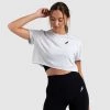 Aivory Womens Progress Cropped Tee - Light Marl