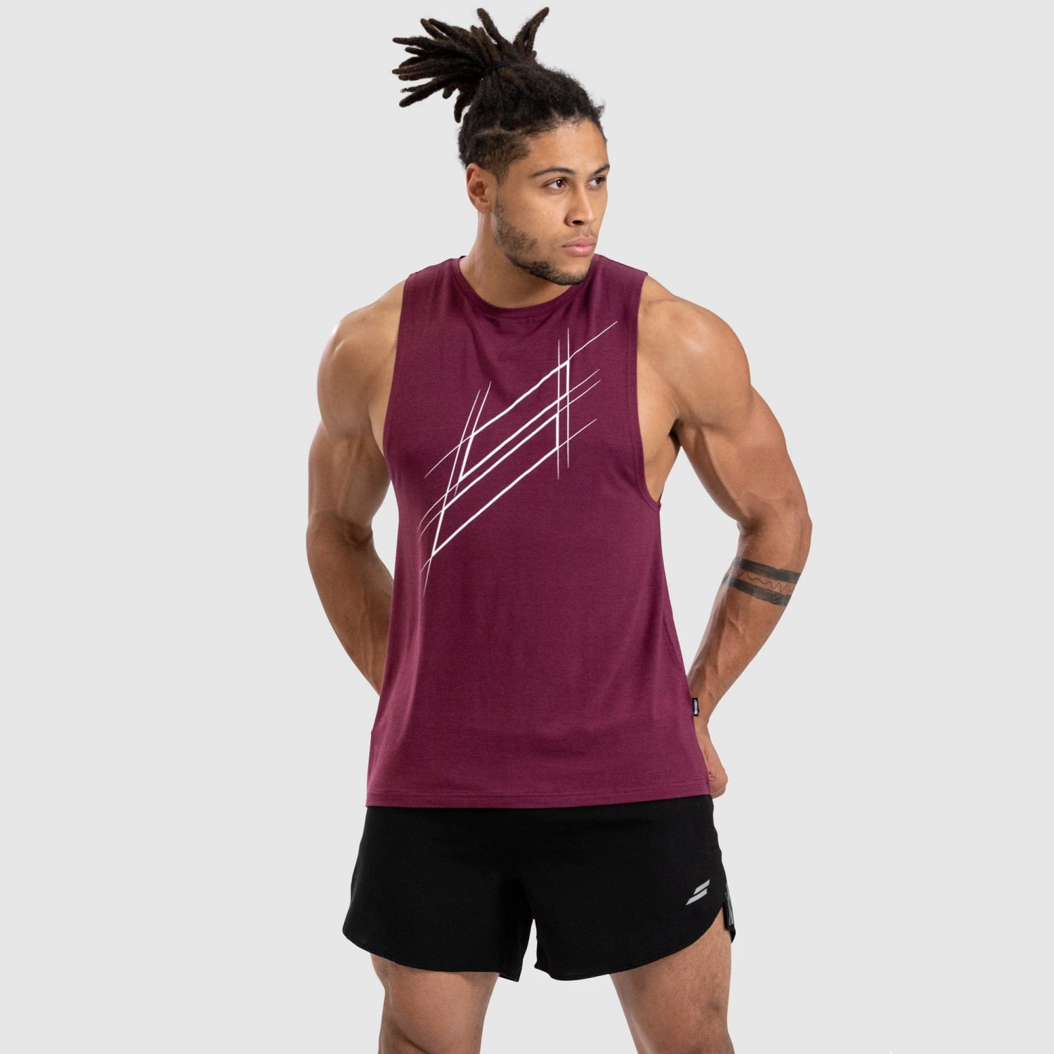 Darren Progress Muscle Tank - Burgundy Mens