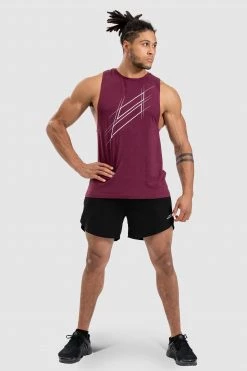 Darren Progress Muscle Tank - Burgundy Mens