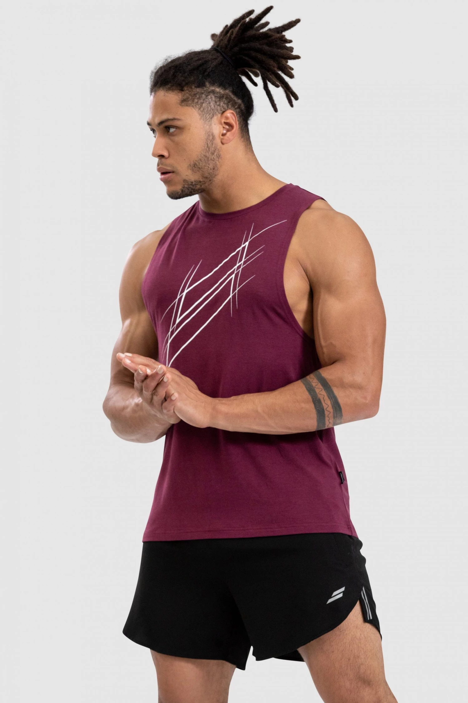 Darren Progress Muscle Tank - Burgundy Mens