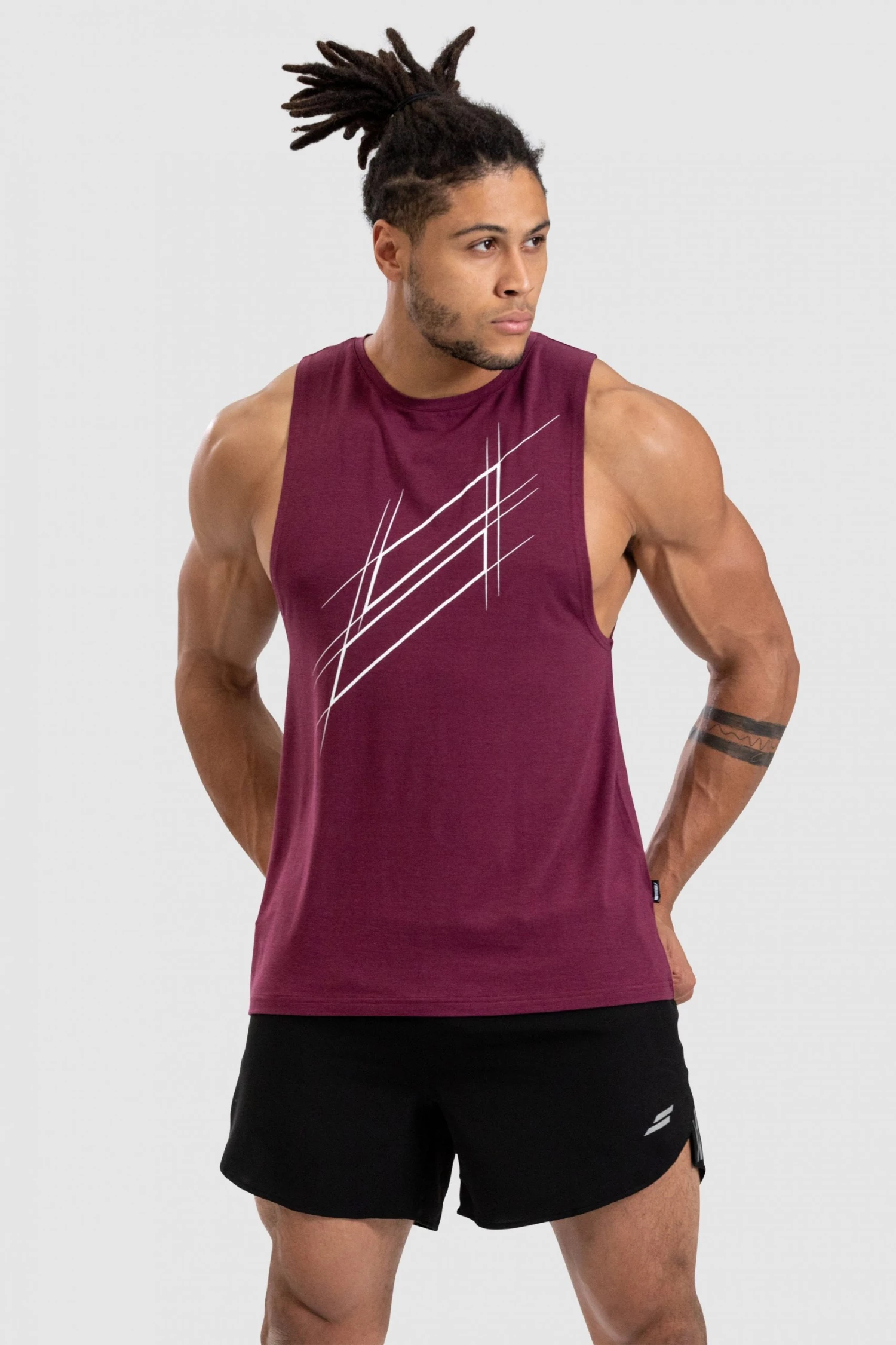 Darren Progress Muscle Tank - Burgundy Mens