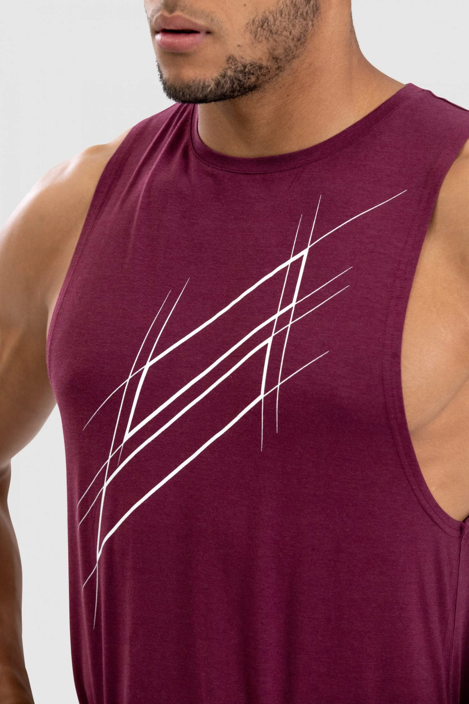 Darren Progress Muscle Tank - Burgundy Mens