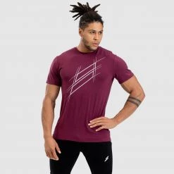 Darren Progress Regular Fit Tee - Burgundy Mens