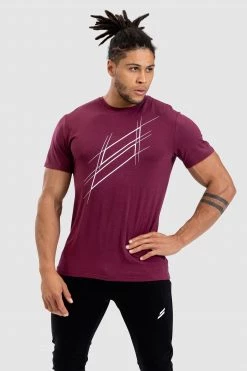Darren Progress Regular Fit Tee - Burgundy Mens