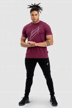 Darren Progress Regular Fit Tee - Burgundy Mens