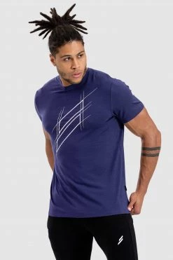 Darren Progress Regular Fit Tee - Navy Mens