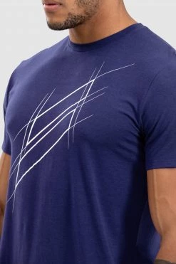 Darren Progress Regular Fit Tee - Navy Mens