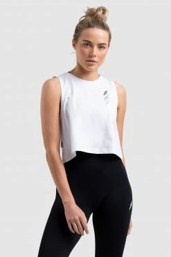 Aivory Retro Cropped Tank - White