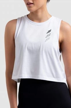 Aivory Retro Cropped Tank - White