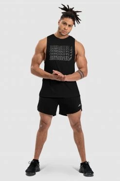 Darren Retro Muscle Tank - Black Mens