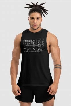 Darren Retro Muscle Tank - Black Mens
