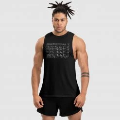 Darren Retro Muscle Tank - Black Mens
