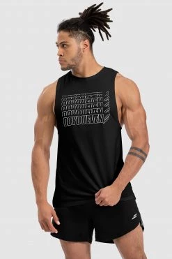 Darren Retro Muscle Tank - Black Mens