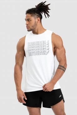 Darren Retro Muscle Tank - White Mens