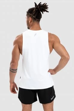 Darren Retro Muscle Tank - White Mens