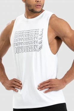 Darren Retro Muscle Tank - White Mens