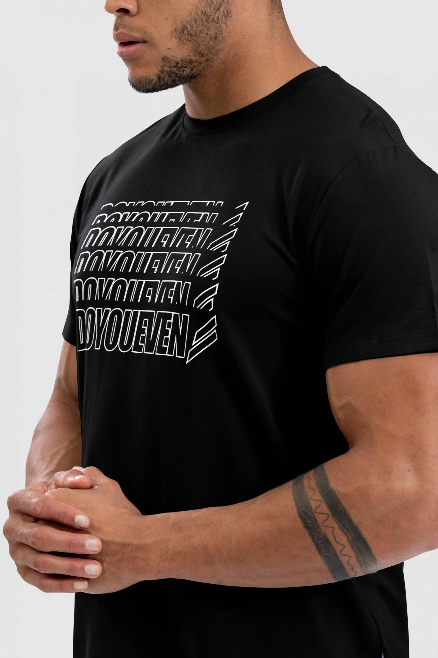 Darren Retro Regular Fit Tee - Black Mens