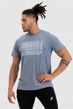 Darren Retro Regular Fit Tee - Dusty Blue