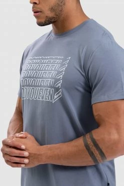 Darren Retro Regular Fit Tee - Dusty Blue