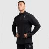 Darren Revive ¼ Zip Pullover - Black Mens